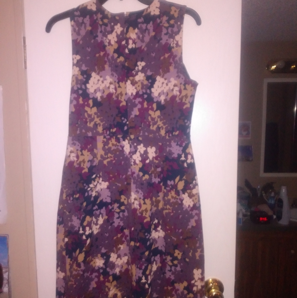 Land's End Gorgeous Purple flowered dress. Size 4.